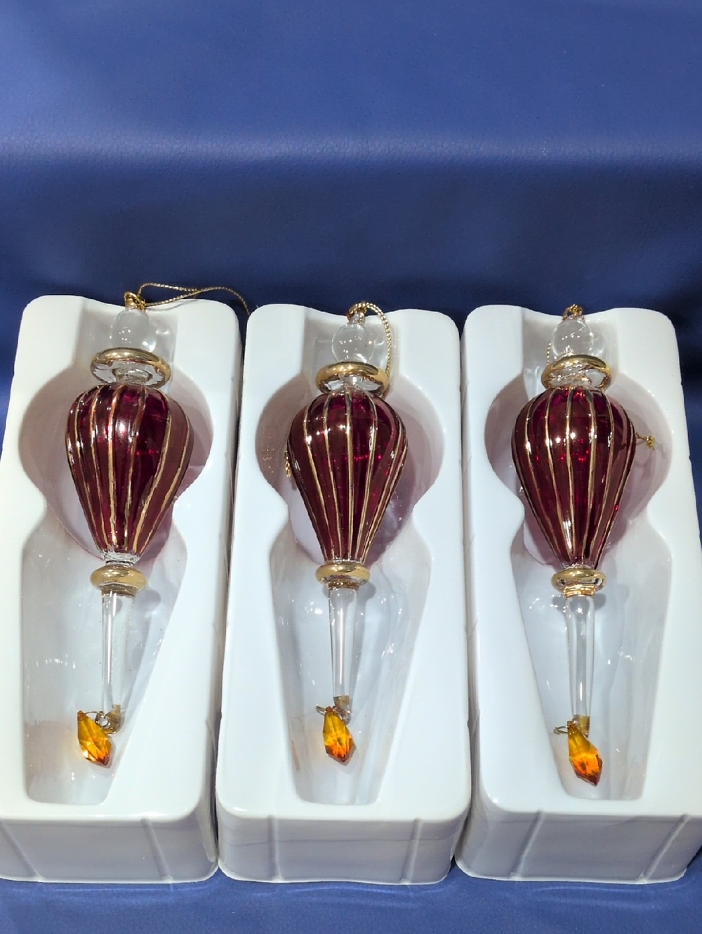 Vintage Glass Ornament 3 Pack